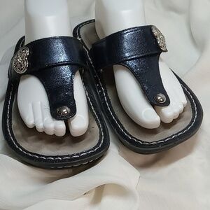 Alegria slip resistant navy sandals size 37
